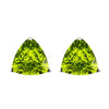 Stud Earrings in Sterling Silver 1.50Ct Natural Peridot