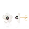 Stud Push back Earrings Pearl