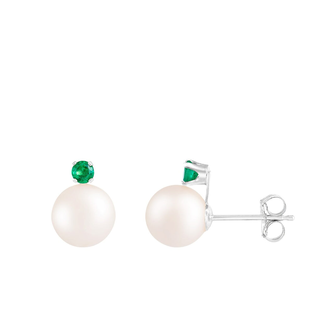 Stud Push back Earrings Pearl