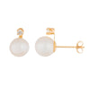 Stud Push back Earrings Pearl