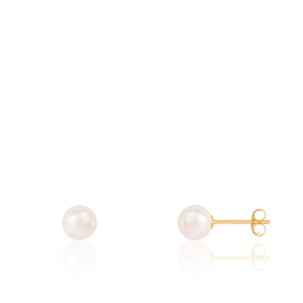 Stud Push back Earrings Pearl