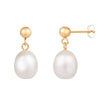 Stud Push back Earrings Pearl