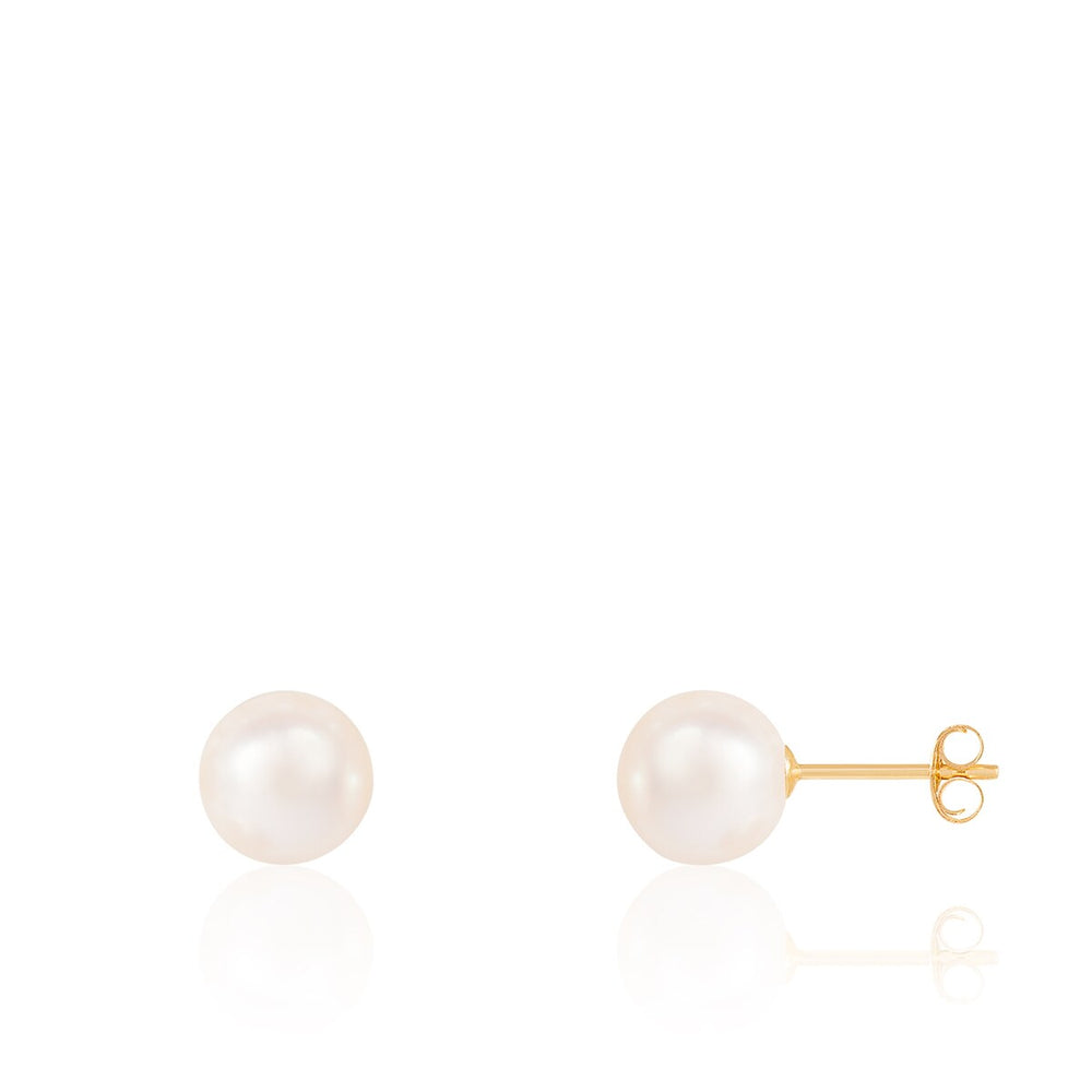 Stud Push back Earrings Pearl