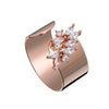 Stunning Rose Gold Ring Encrusted With Swarovski Crystals - Adjustable