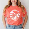 Summer Vibes Palm Trees Garment Dyed Tee