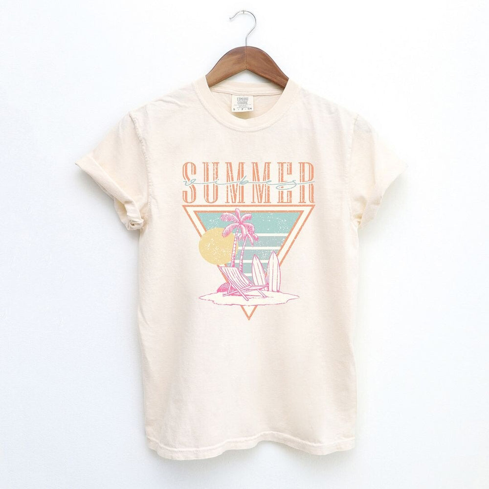 Summer Vibes Triangle Garment Dyed Tee