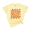 Sun Shine Checkered Garment Dyed Tee