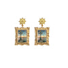 Sunset At The Carnival Goldtone Drop Earrings