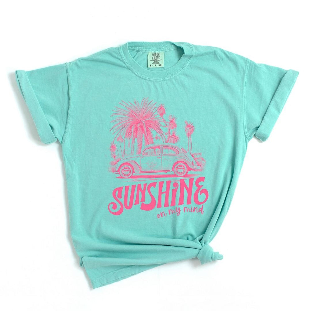 Sunshine On My Mind Car Garment Dyed Tee