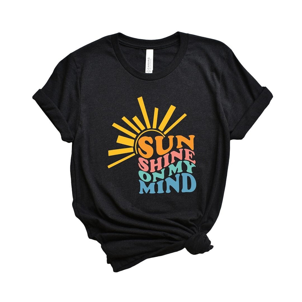 Sunshine On My Mind Wavy Short Sleeve Crewnneck Tee