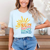 Sunshine On My Mind Wavy Short Sleeve Crewnneck Tee