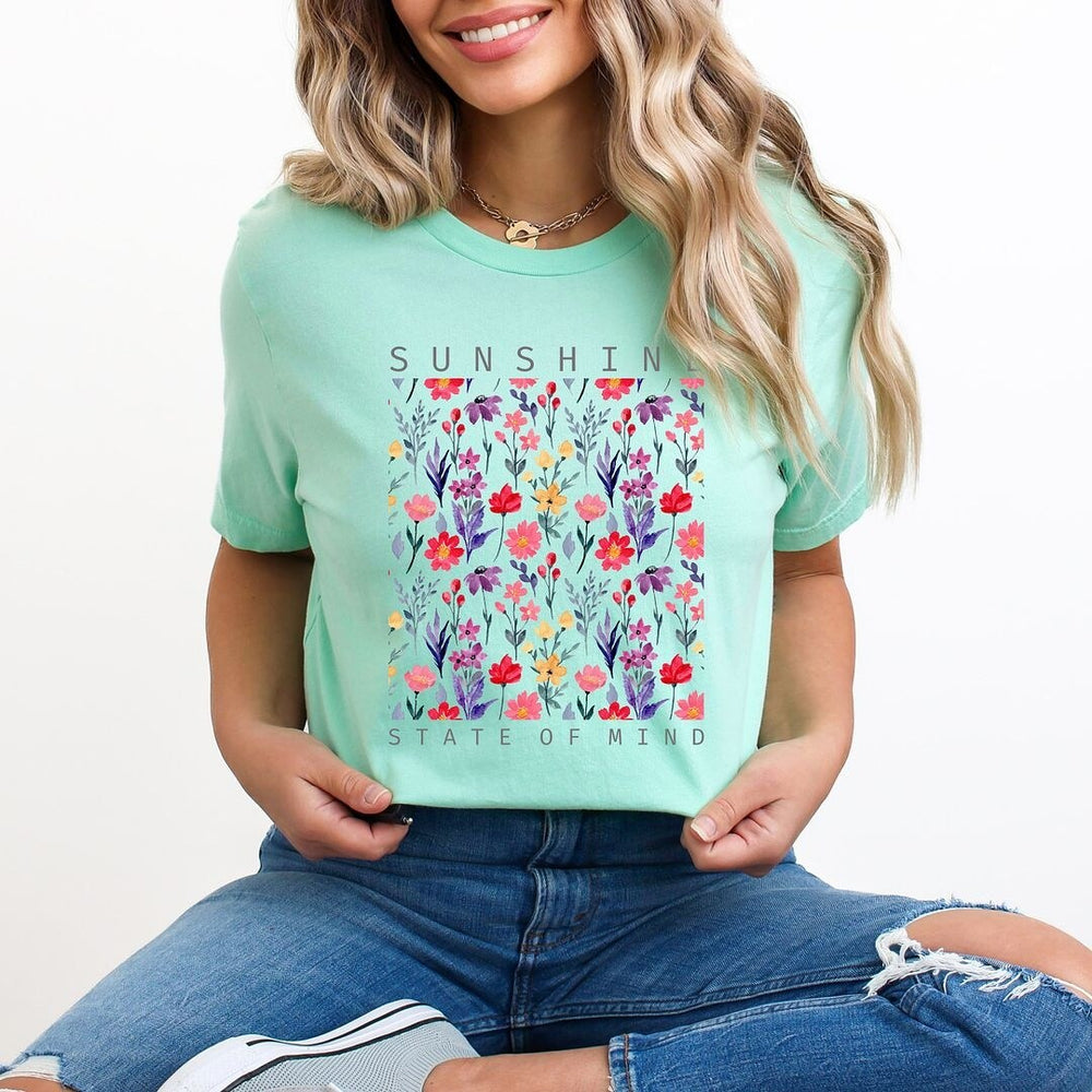 Sunshine State Of Mind Flowers Short Sleeve Tee