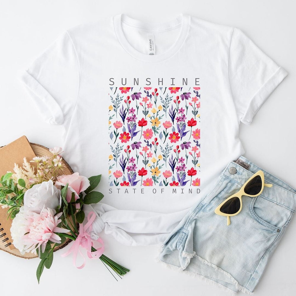 Sunshine State Of Mind Flowers Short Sleeve Tee