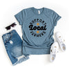 Support Local Farmers Flowers Short Sleeve Crewnneck Tee