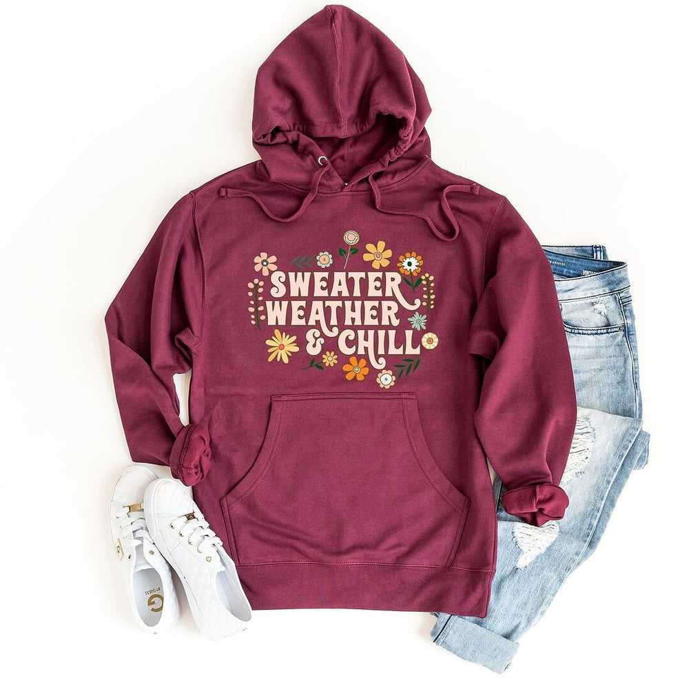 Sweater Weather And Chill Graphic Hoodie