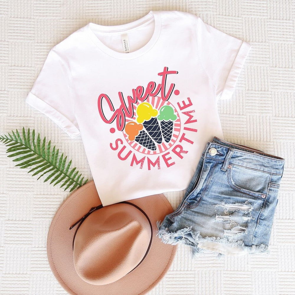 Sweet Summer Time Short Sleeve Crewnneck Tee