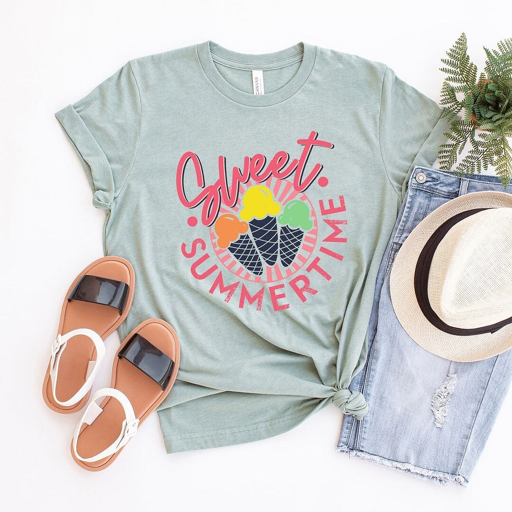 Sweet Summer Time Short Sleeve Crewnneck Tee