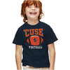 Syracuse University Football Ball Kids T Shirt for Youth Boys and Girls