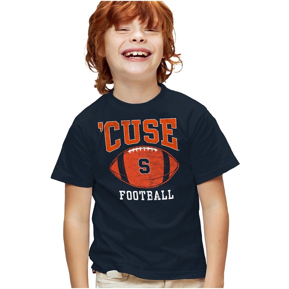 Syracuse University Football Ball Kids T Shirt for Youth Boys and Girls