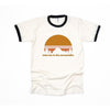 Take Me To The Mountains Sunset Ringer Tee