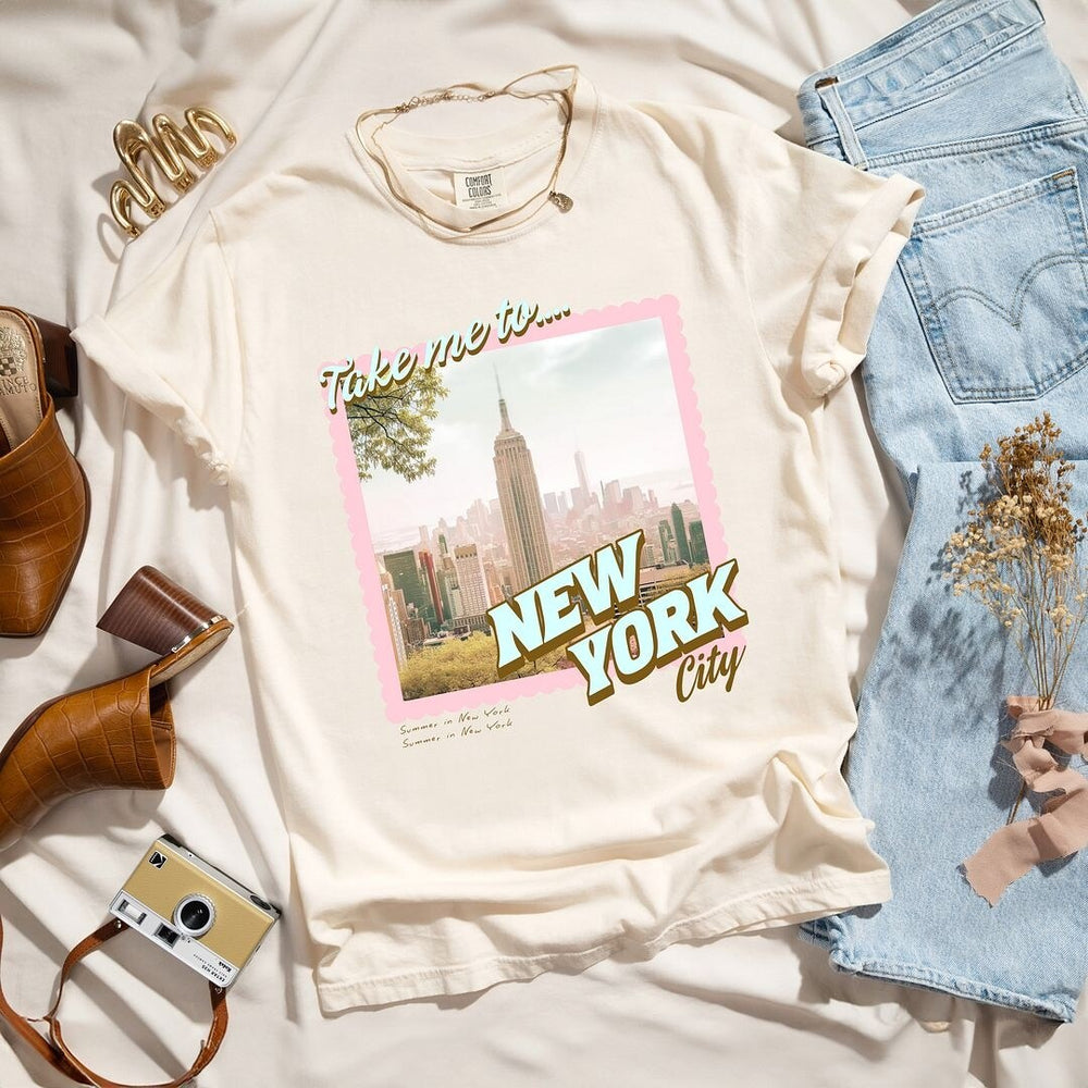 Take Me to New York Garment Dyed Tee