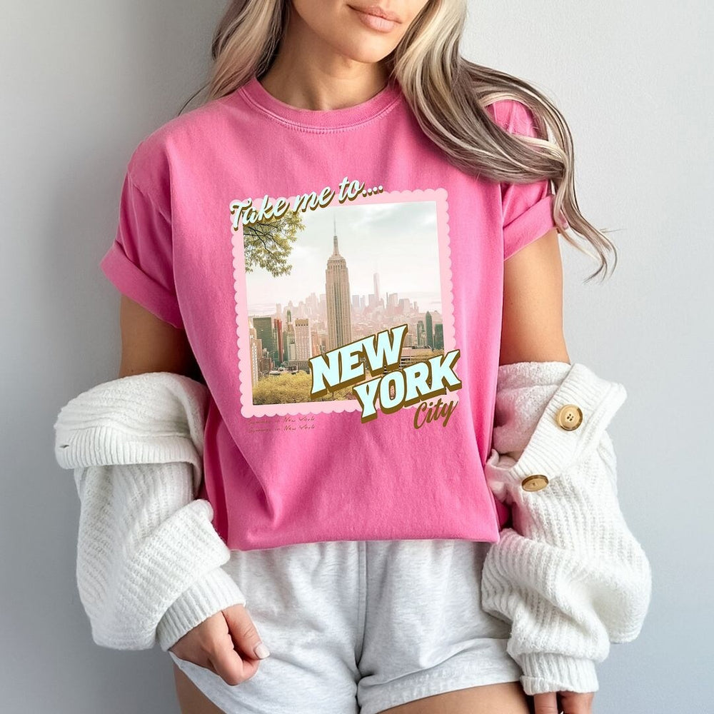 Take Me to New York Garment Dyed Tee