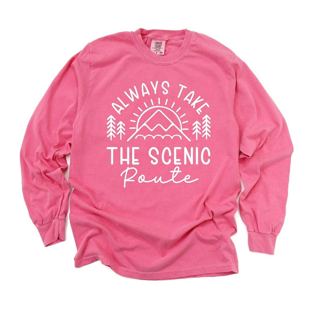 Take the Scenic Route Horizon Garment Dyed Long Sleeve