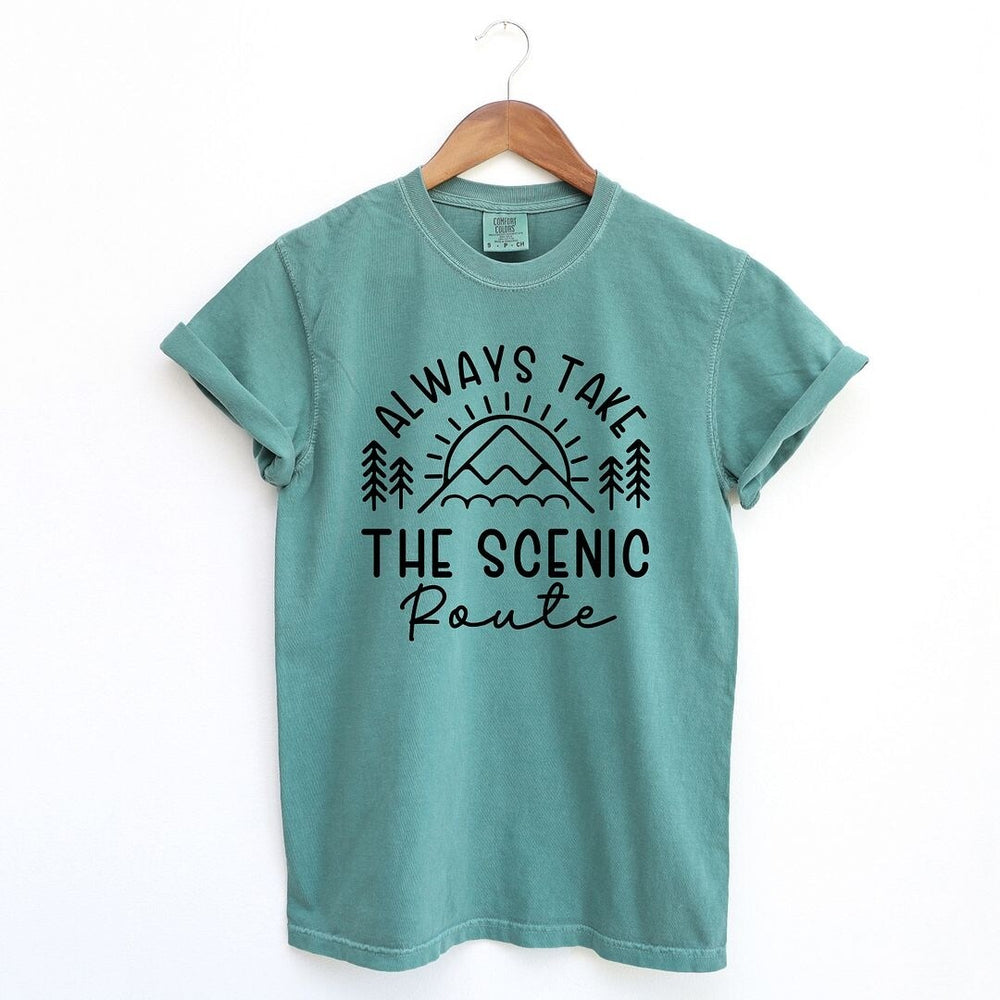 Take the Scenic Route Horizon Garment Dyed Tee