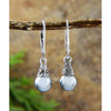 Tang & Song Sterling Silver and Marcasite Synthetic Gray Pearl Dangle Earring