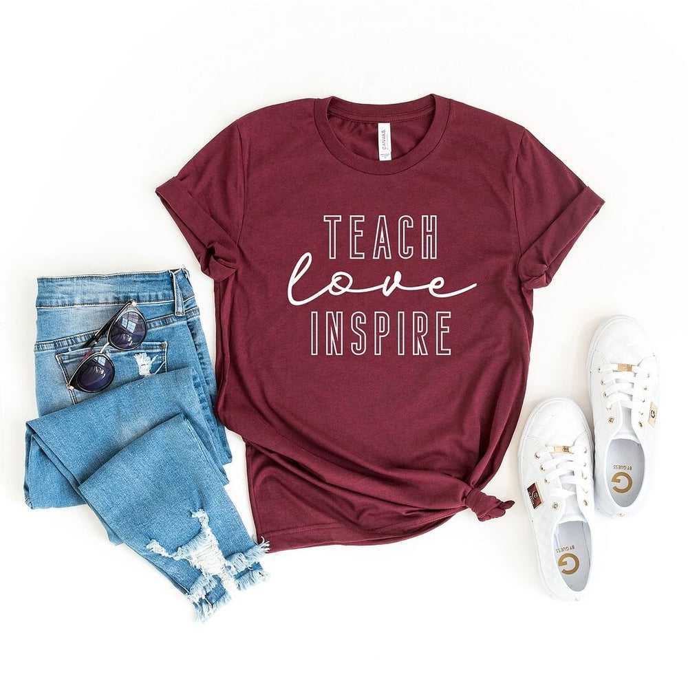 Teach Love Inspire Short Sleeve Crewnneck Tee