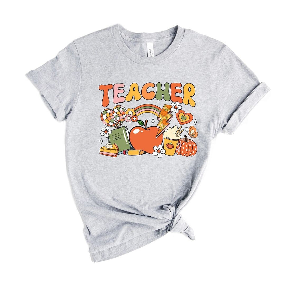 Teacher Fall Collage Short Sleeve Tee