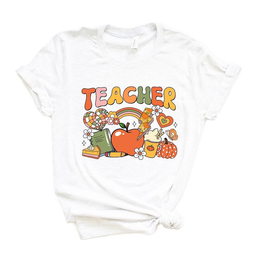 Teacher Fall Collage Short Sleeve Tee