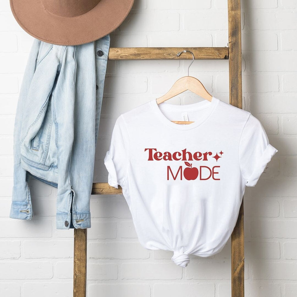 Teacher Mode Apple Short Sleeve Crewnneck Tee