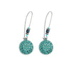 Teal Circular Bead Earrings