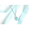 Teardrop Faceted Crystal Pendant Necklace