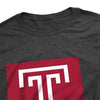 Temple University Stacked Unisex Adult Heathered Premium T Shirt