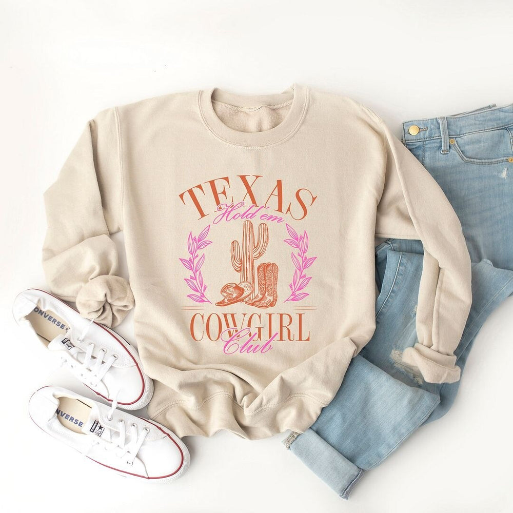 Texas Cowgirl Club Graphic Sweatshirt