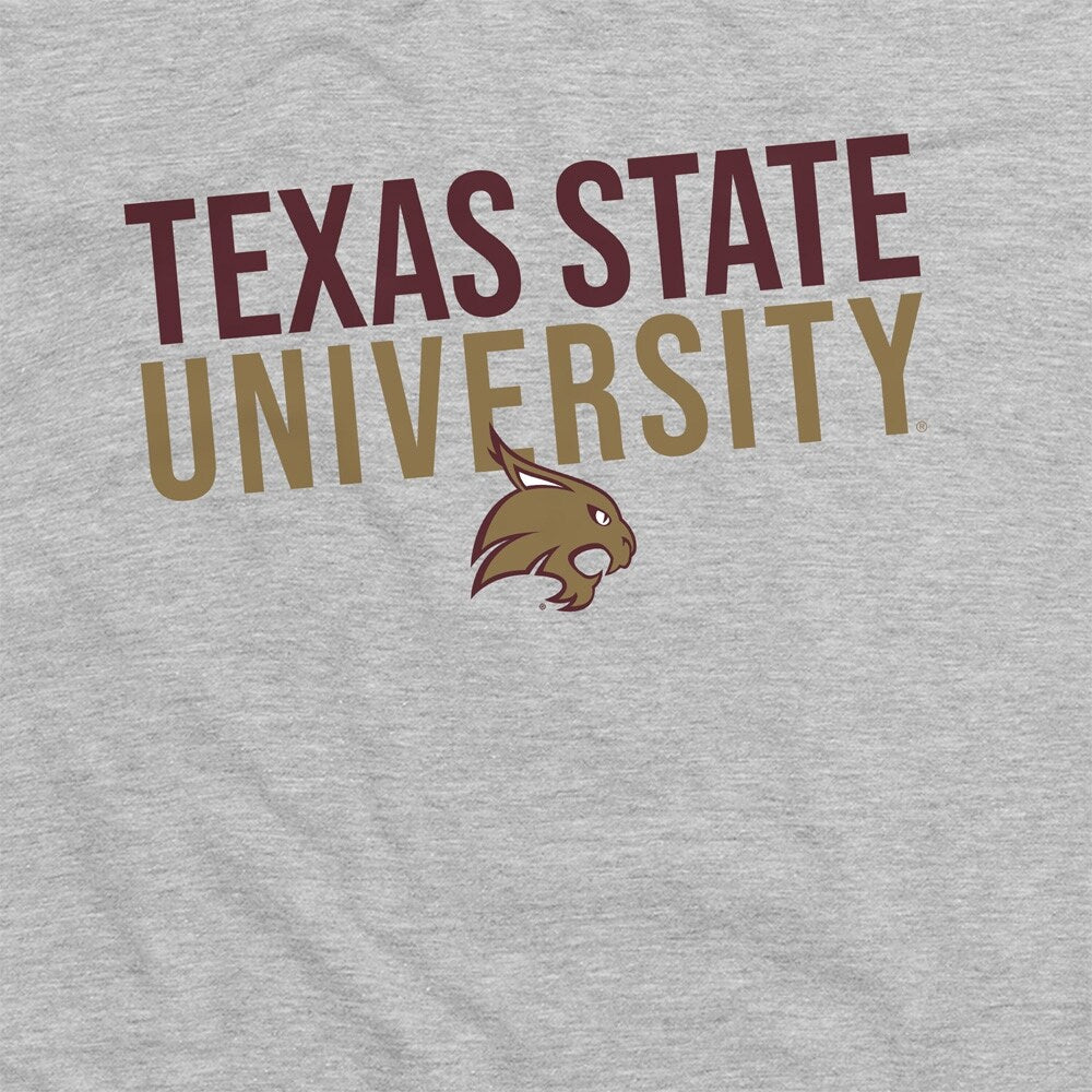 Texas State University Stacked Unisex Adult Heathered Premium T Shirt