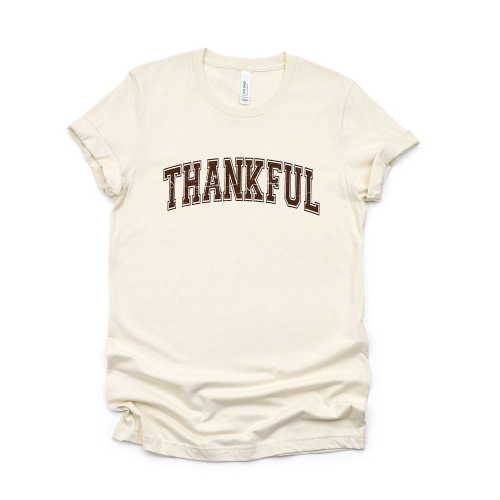 Thankful Varsity Short Sleeve Crewnneck Tee