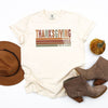 Thanksgiving Stripe Distressed Garment Dyed Tee