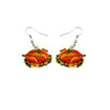 Thanksgiving Turkey Dinner Drop Earrings