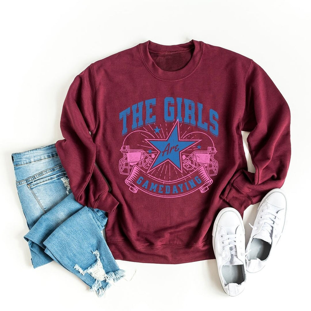 The Girls Are Game Daying Graphic Sweatshirt