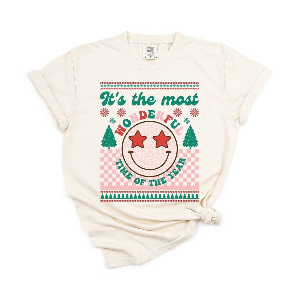 The Most Wonderful Time Smiley Garment Dyed Tee