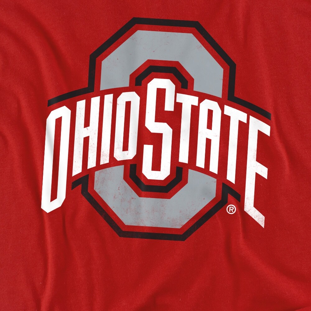 The Ohio State University Distressed Primary Logo Kids T Shirt for Youth Boys and Girls