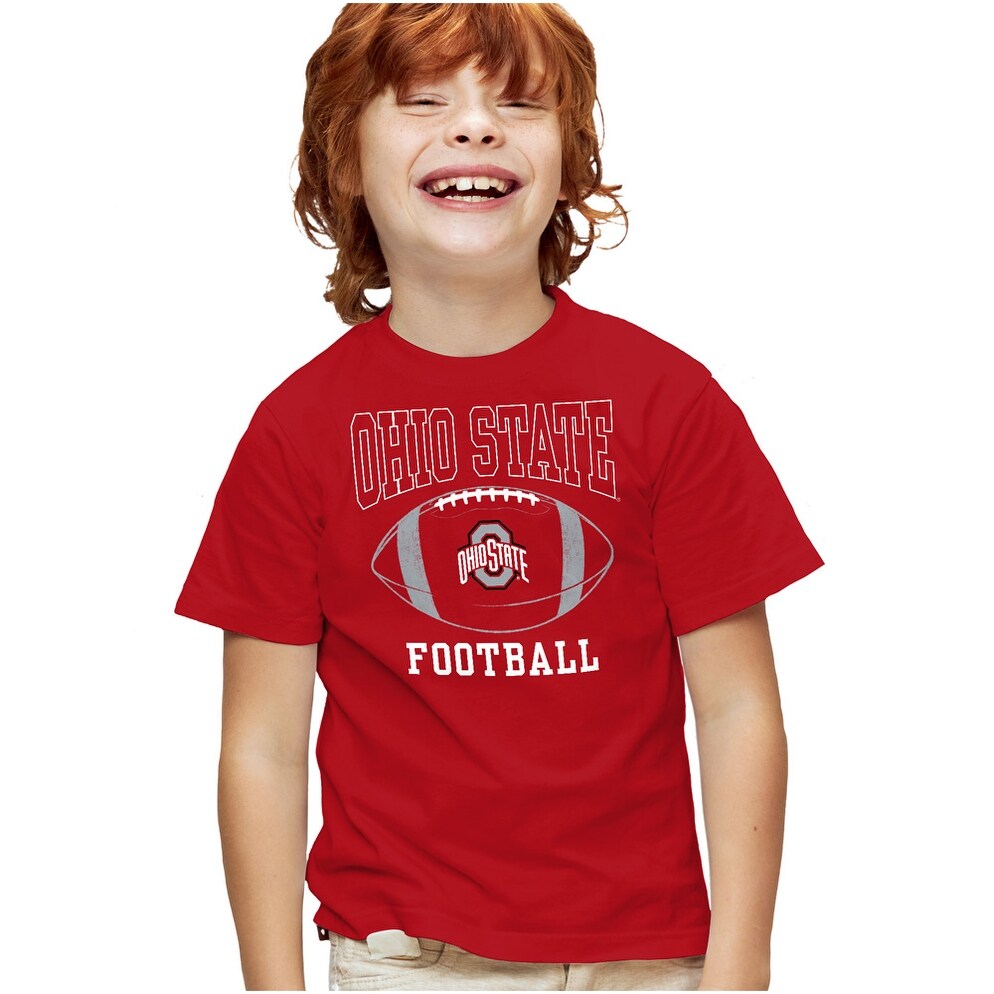 The Ohio State University Football Ball Kids T Shirt for Youth Boys and Girls