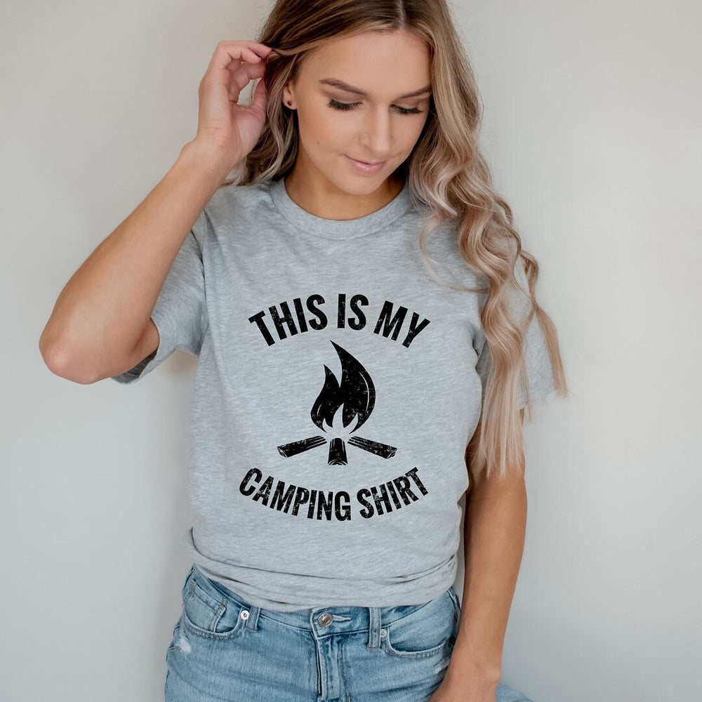 This Is My Camping Shirt Short Sleeve Crewnneck Tee