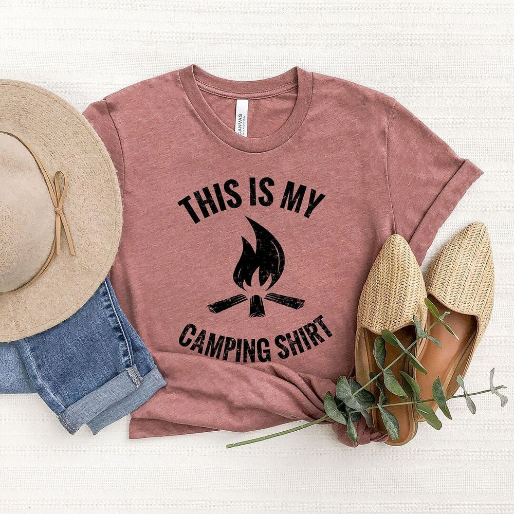 This Is My Camping Shirt Short Sleeve Crewnneck Tee