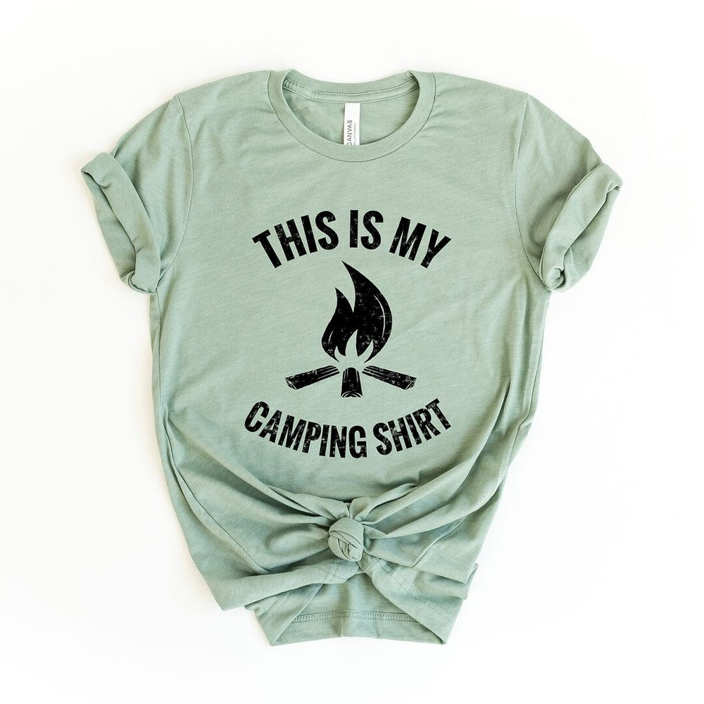 This Is My Camping Shirt Short Sleeve Crewnneck Tee