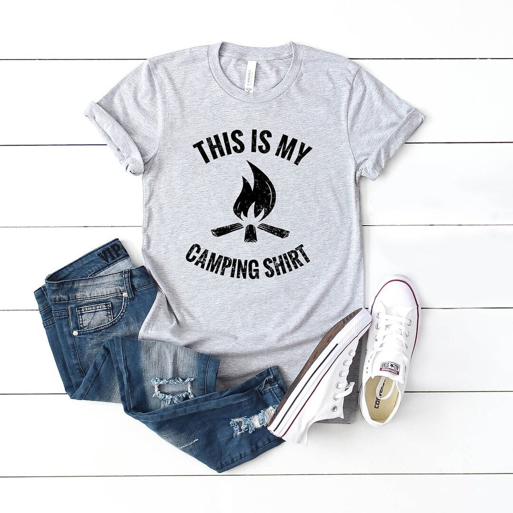 This Is My Camping Shirt Short Sleeve Crewnneck Tee