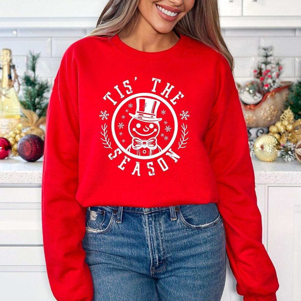 Tis The Season Distressed Graphic Sweatshirt